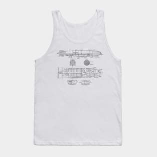 Zepplin Diagram (black) Tank Top